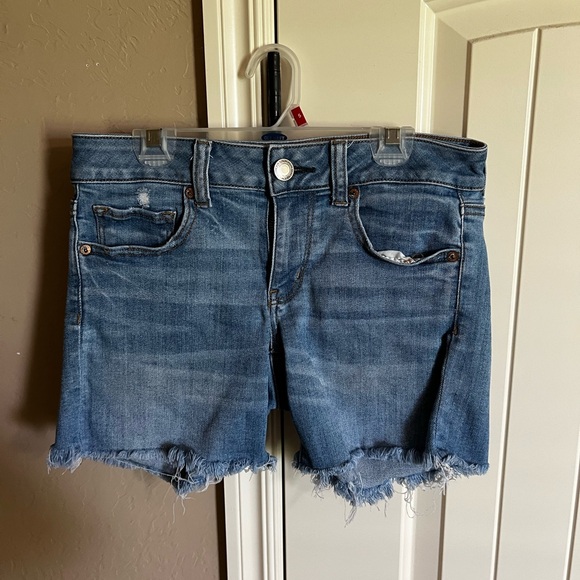 Denim Blue and Light Wash Jean Shorts - Picture 2 of 5